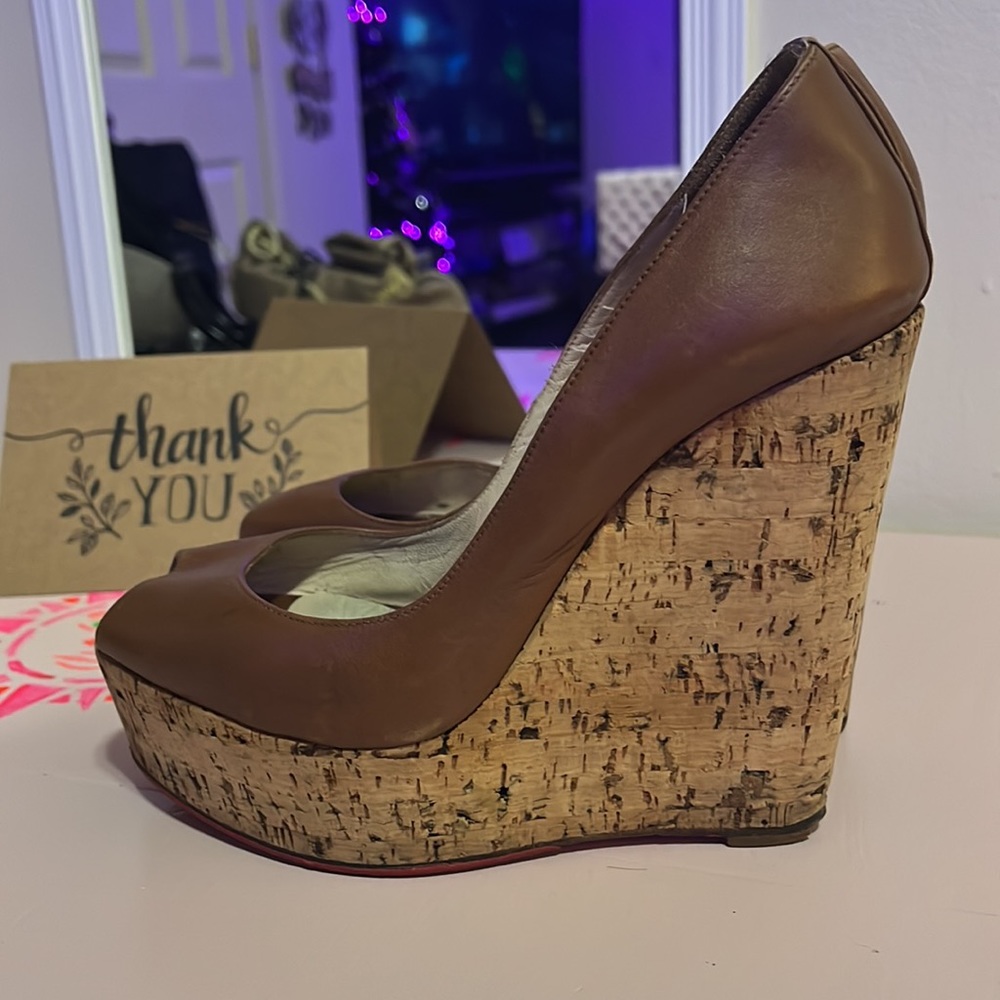 Christian louboutin wedges size 37